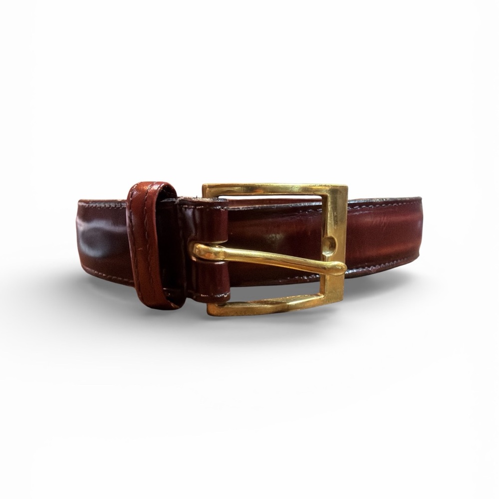 Vintage Classic‎ Dooney & Bourke Brown Leather Belt with Gold Buckle